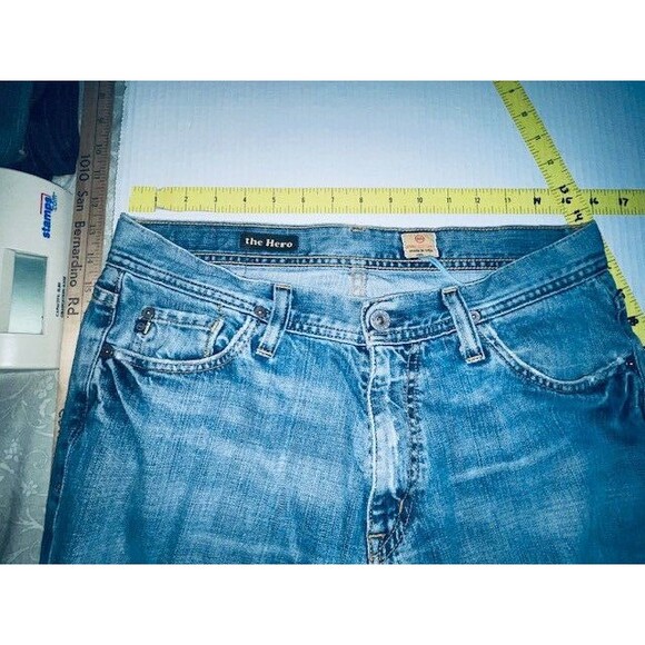 Vintage Adriano Goldschmied AG Jeans 32x32 The Hero Relaxed Straight Light Wash - Picture 5 of 16